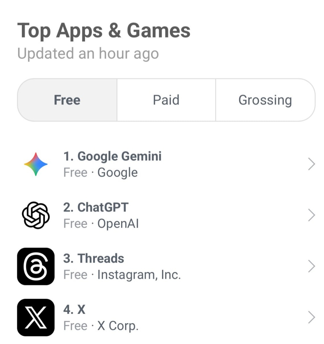 Google Gemini App Store #1